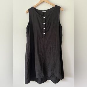 bryn Walker 100% Linen Tunic Top/Dress in Black - size M
